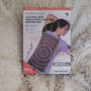 Sharper Image Calming Heat Weighted And Massaging Heating Pad